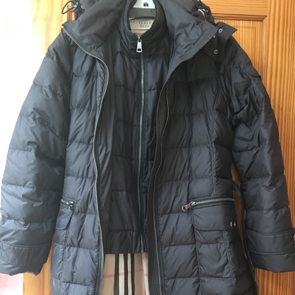 Authentic Burberry down long coat size XL.